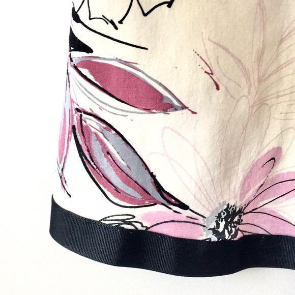 Speechless | Floral Pattern Skirt Black Ribbon hem - Picture 5 of 7